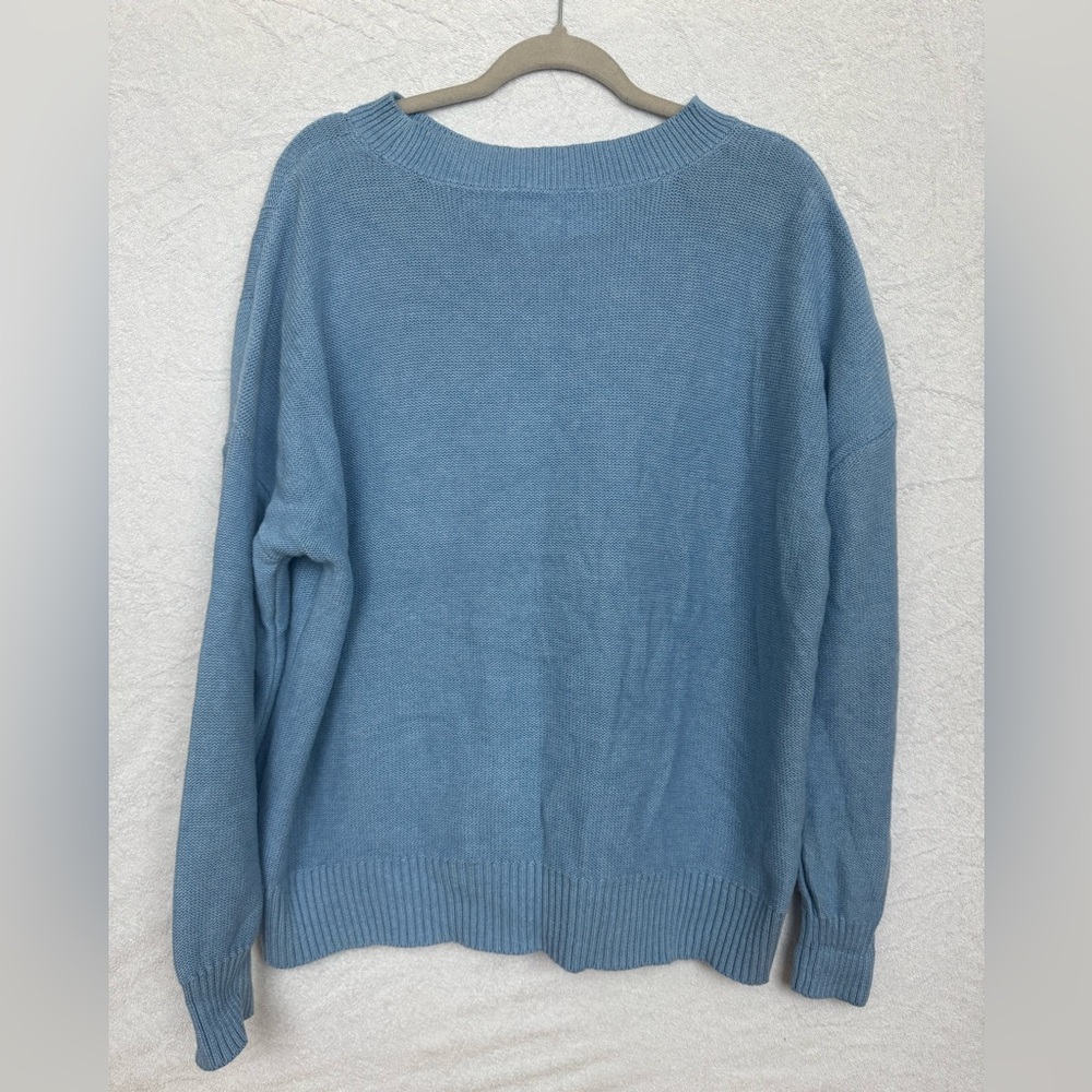 Vineyard Vines Lightweight Knit Sweater Mens L Soft Blue Preppy Old Money Casual - Picture 4 of 13